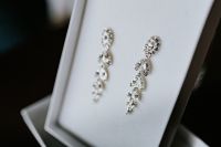 Kaboompics - Beautiful diamond earring in a box