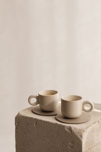 Small cups of coffee - neutral aesthetics
