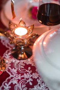 Kaboompics - Table Decorations for Valentine: Tealight Candle
