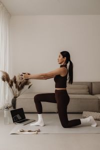 Kaboompics - Health And Wellness - Yoga and exercise at home
