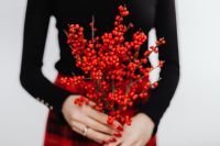 Kaboompics - Woman in Black Turtleneck Holds a Rowanberry Brunch