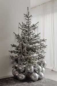 Kaboompics - Vintage Christmas Tree Collection - Silver Aesthetic - Pinterest Style Holiday Decor