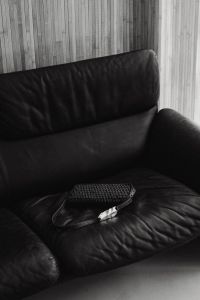 De Sede DS-2011 Black Leather Two Leather Sofa