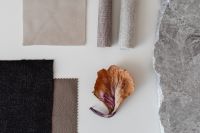 Kaboompics - Interior design moodboard - samples of textile and natural materials