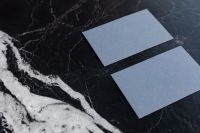 Empty business card on marble