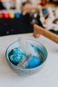 Kaboompics - Blue Easter Eggs