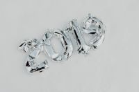 Kaboompics - Silver balloons in shape of New Year of 2019
