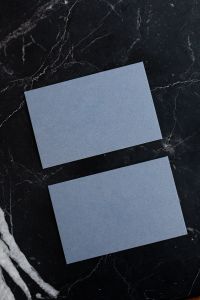 Empty business card on marble