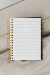 Open blank notebook - mockup photo