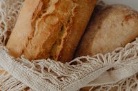 Kaboompics - Fresh bread on the kitchen counter - ciabatta - baguette