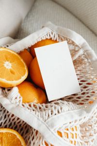 Business card - free mockup photo - oranges