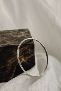 Silver jewelry - wood and marble