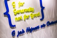 Kaboompics - 'G for Generosity' writing on a wall