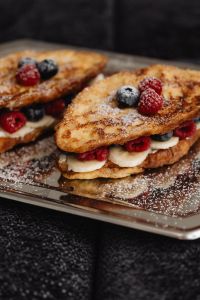 Kaboompics - Berry French Toast on a Reflective Serving Tray