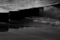 Kaboompics - Black and White Long Exposure Wave Groyne