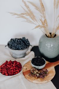 Grapes, Blackberries, and Raspberries Food Photography