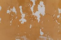 Kaboompics - Mustard Wall with Peeling White Paint