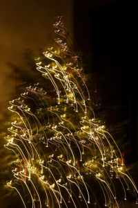 Kaboompics - Christmas Tree Long Exposure Light Trails on Dark Background