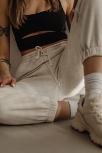 Kaboompics - Minimalist Athleisure Outfit with White Sneakers