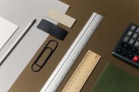 Kaboompics - Minimal Workspace With Stationery And Calculator Flat Lay