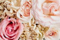 Kaboompics - Close-Up Blush Roses and Cream Dried Florals, Soft Bridal Background for Wedding Design