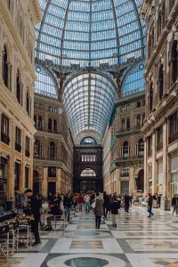 Kaboompics - Galleria Umberto I Main Arcade With Shoppers and Marble Floor