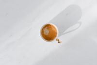 Kaboompics - Cup of coffee on white marble
