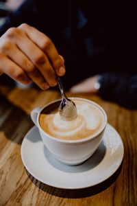 Kaboompics - Cup of coffee on table in cafe