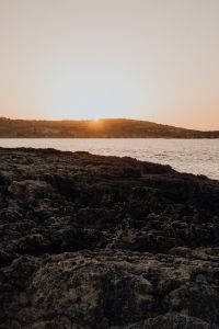 Kaboompics - Sunset Over a Rugged Rocky Seashore