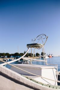 Fishing boats berthed in the marina of Old Town of Nessebar, Bulgaria