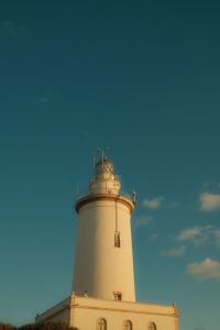 Kaboompics - Malaga Lighthouse Tower Against Blue Sky