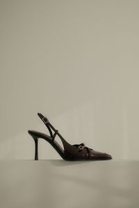 Kaboompics - Cherry Burgundy Slingback Heel on Minimal Background