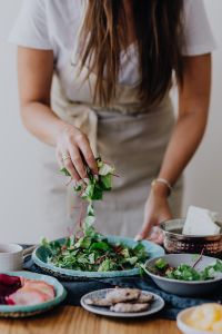 Preparing a yummy and healthy meal