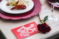 Kaboompics - Red Love Card and Rose beside Romantic Dinner Table