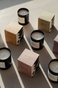 Kaboompics - Minimal Candle Display on a Warm Stone Surface