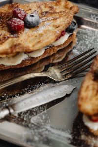 Raspberry Blueberry Banana French Toast Breakfast