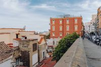 Kaboompics - Historic Naples Tenements and Scooter-Lined Street Viewed From Above