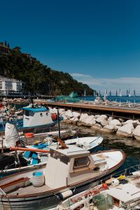 Kaboompics - Fishing Boats And Umbrella Deck At Marina Grande