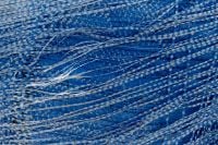 Kaboompics - Blue Woven Material With Frayed Plastic Strands
