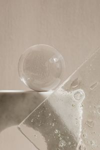 Kaboompics - Clear Sphere and Ice Textured Glass