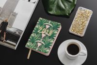Kaboompics - Top view of black table with 2018 calendar agenda