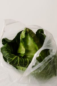 Kaboompics - Cabbage Wrapped in Plastic Bag, Close-Up Grocery Food Texture
