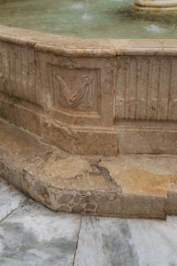 Kaboompics - Carved Stone Fountain Basin Detail