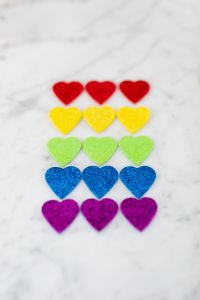 Kaboompics - Rainbow hearts