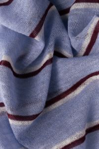 Kaboompics - Light Blue Striped Knit – Burgundy Stripe Fabric Close-Up