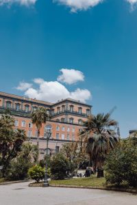 Kaboompics - Palazzo Reale Facade and Palm Garden Under Blue Sky