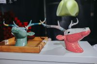 Kaboompics - Colourful deer heads