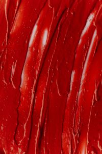 Kaboompics - Red Glossy Lipstick Texture Close Up