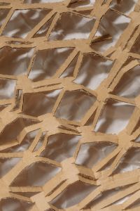 Kaboompics - Brown Folded Paper Cutout Lattice on White Paper
