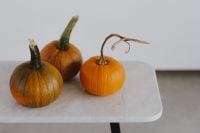 Kaboompics - Orange halloween pumpkins on marble